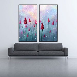 Bộ 2 tranh ghép cánh đồng hoa CV02215