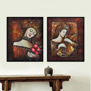 Bộ 2 tranh nghệ thuật cô gái CV02218