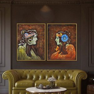 Bộ 2 tranh những cô gái thổ dân CV02221