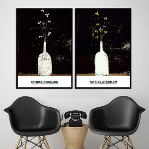 Bộ 2 tranh nghệ thuật đương đại đen trắng CV02234