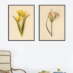 Bộ 2 tranh hoa vàng CV02239