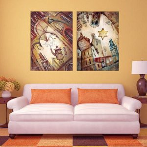 Bộ 2 tranh nghệ thuật đương đại CV02252