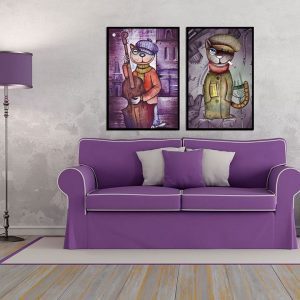 Bộ 2 tranh nghệ thuật đương đại CV02253