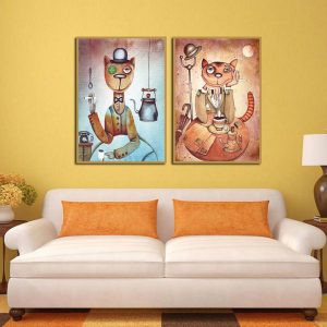 Bộ 2 tranh nghệ thuật đương đại CV02254