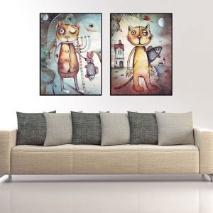 Bộ 2 tranh nghệ thuật đương đại CV02256