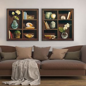 Bộ 2 tranh 3D phong cách cổ điển CV02292