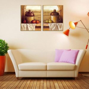 Bộ 2 tranh ghép tĩnh vật cổ điển CV02295