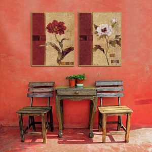 Bộ 2 tranh hoa cổ điển CV02300