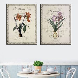 Bộ 2 tranh hoa cổ điển CV02307