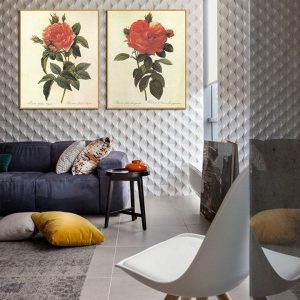 Bộ 2 tranh hoa hồng đỏ CV02317