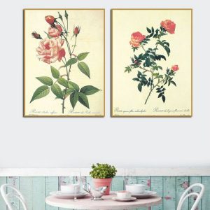 Bộ 2 tranh hoa hồng cổ điển CV02320