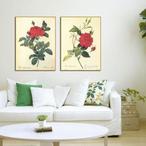 Bộ 2 tranh hoa hồng đỏ CV02321