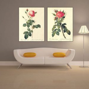 Bộ 2 tranh hoa hồng đỏ CV02322