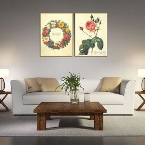Bộ 2 tranh vòng hoa hồng CV02327