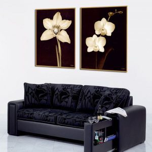 Bộ 2 tranh hoa trắng nghệ thuật CV02335