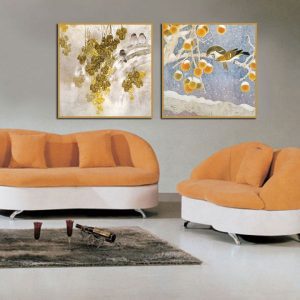 Bộ 2 tranh chim hỷ tước CV02347