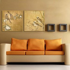 Bộ 2 tranh chim hỷ tước CV02352