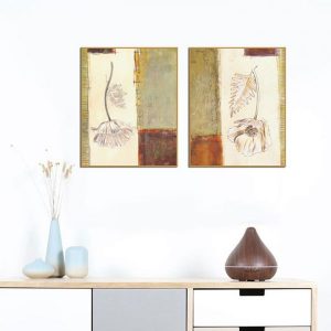 Bộ 2 tranh nghệ thuật hoa poppy CV02358