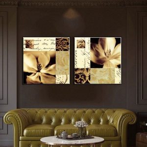 Bộ 2 tranh hoa nghệ thuật cổ điển CV02367