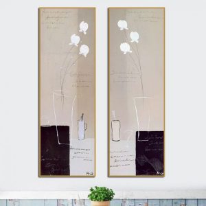 Bộ 2 tranh hoa cúc trắng CV02381