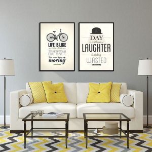 Bộ 2 tranh phong cách hiện đại đen trắng CV02386