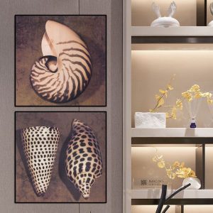 Bộ 2 tranh vỏ ốc nghệ thuật CV02387