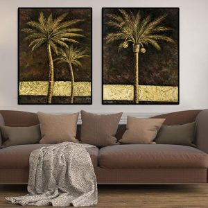 Bộ 2 tranh cây dừa nghệ thuật CV02417