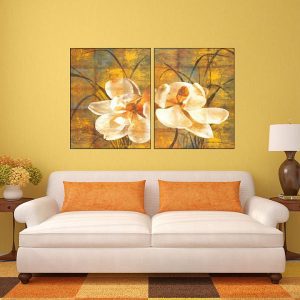 Bộ 2 tranh hoa nghệ thuật cổ điển CV02444