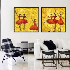 Bộ 2 tranh những cô gái múa bale CV02447