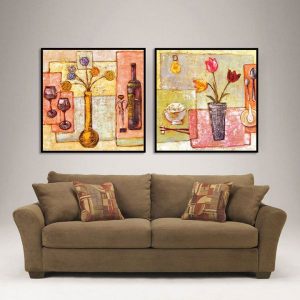 Bộ 2 tranh nghệ thuật đương đại CV02449