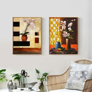 Bộ 2 tranh trừu tượng nghệ thuật CV02458