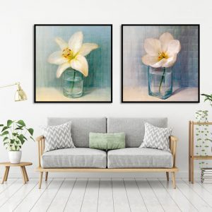 Bộ 2 tranh vẽ nghệ thuật vintage CV02480