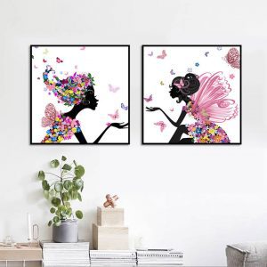 Bộ 2 tranh cô tiên hoa CV02501