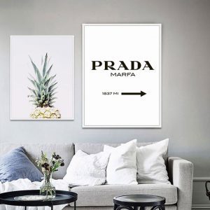Bộ 2 tranh quả dứa vàng Prada CV02524