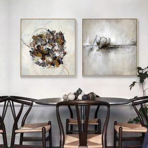 Bộ 2 tranh trừu tượng rối CV02540