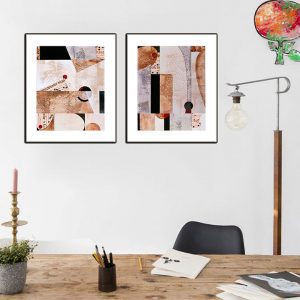 Bộ 2 tranh trừu tượng nghệ thuật CV02543