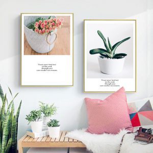 Bộ 2 tranh chậu cây xanh CV02546