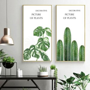 Bộ 2 tranh xương rồng xanh CV02575