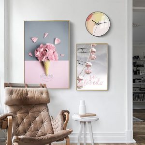 Bộ 2 tranh hoa và vòng quay mặt trời CV02580