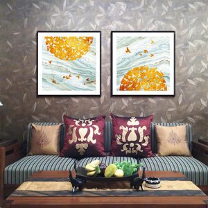 Bộ 2 tranh trừu tượng động vật CV02591