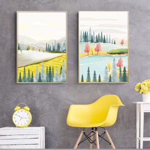 Bộ 2 tranh vẽ thiên nhiên CV02596