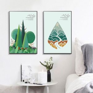 Bộ 2 tranh vẽ thiên nhiên CV02613