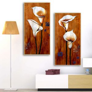 Bộ 2 tranh hoa thủy vu CV02644