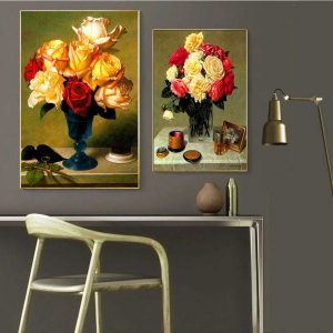 Bộ 2 tranh sơn dầu tĩnh vật CV02648