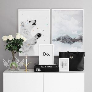 Bộ 2 tranh gấu trắng bắc cực CV02659