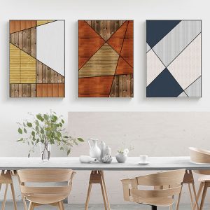 Bộ 3 tranh trừu tượng hình học CV03644
