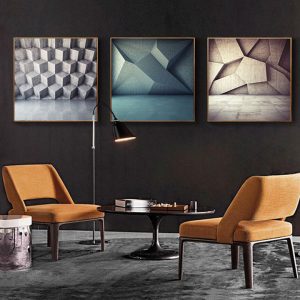 Bộ 3 tranh trừu tượng 3D CV03707