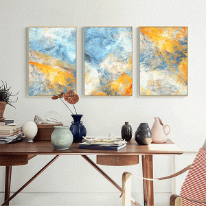 Bộ 3 tranh trừu tượng sơn dầu CV03782
