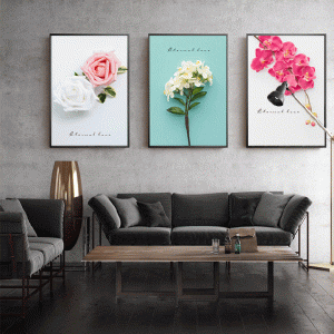 Bộ 3 tranh 3D hoa CV03811