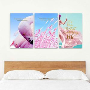 Bộ 3 tranh thiên nga và cô gái CV03155
